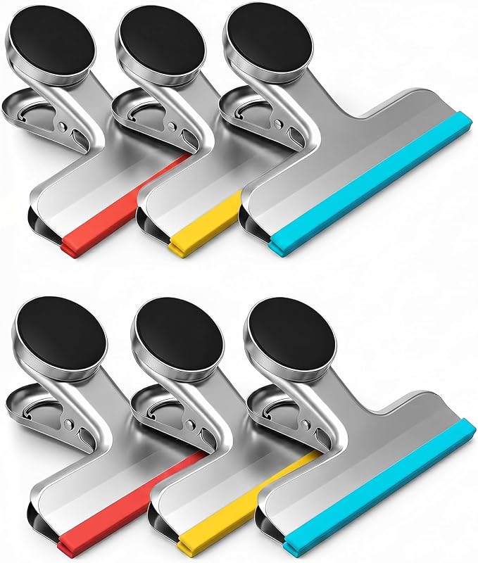 Magnetic Chip Clips, Stainless Steel Chip Bag Clips by HOUSEAGAIN