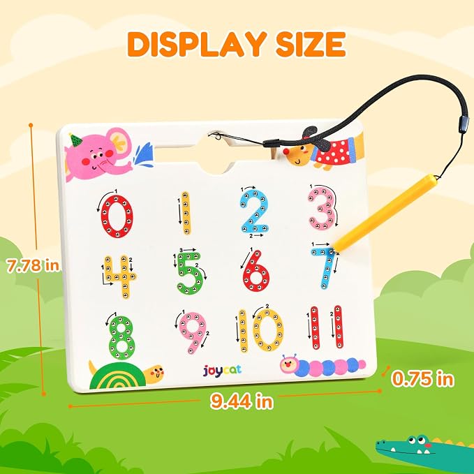 JoyCat Double-Sided Magnetic Animal Number Tracing Board - Image 8