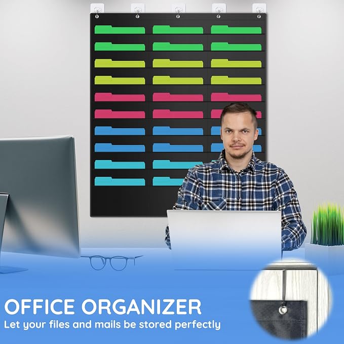 ZKOO 30 Pockets Hanging Wall File Organizer - Image 7
