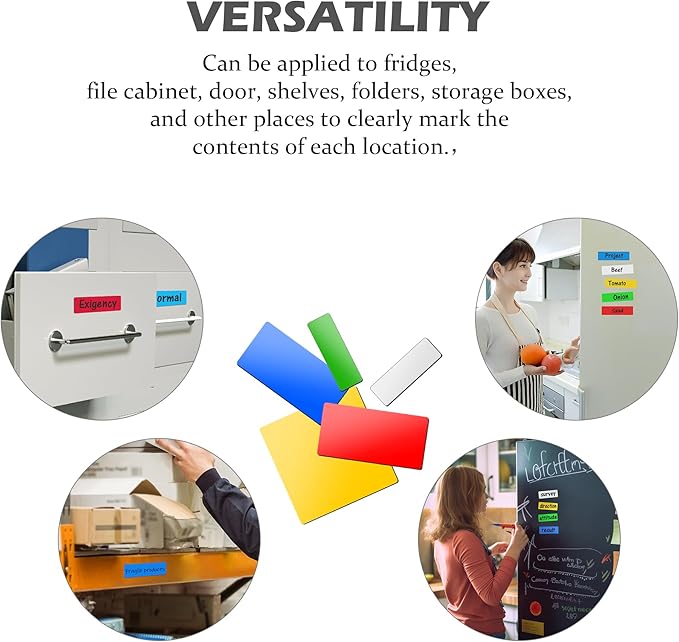 Realth Dry Erase Magnetic Labels Multicolor 2'' × 4'' 40 Pcs Reusable | - Image 6