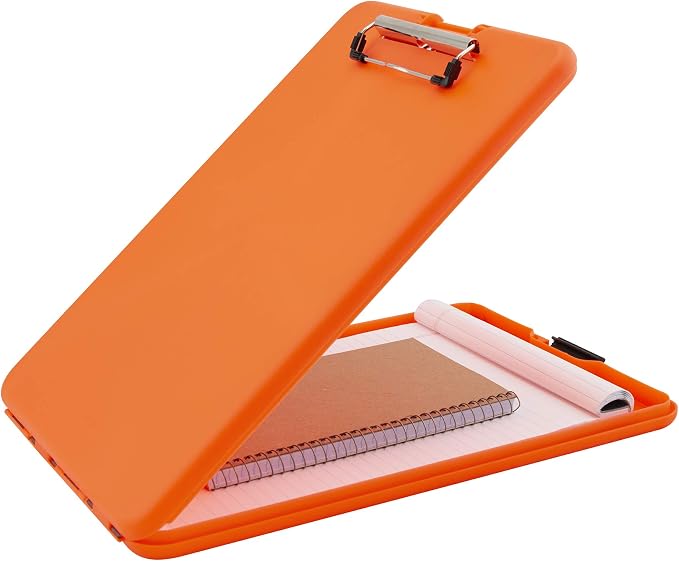 Saunders Bright Orange SlimMate Plastic Storage Clipboard – Letter Size Form - Image 7