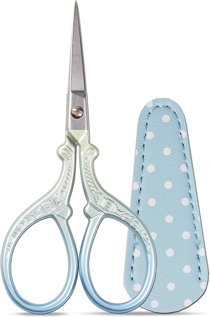Embroidery Scissors Set with Leather Sheaths by Hisuper