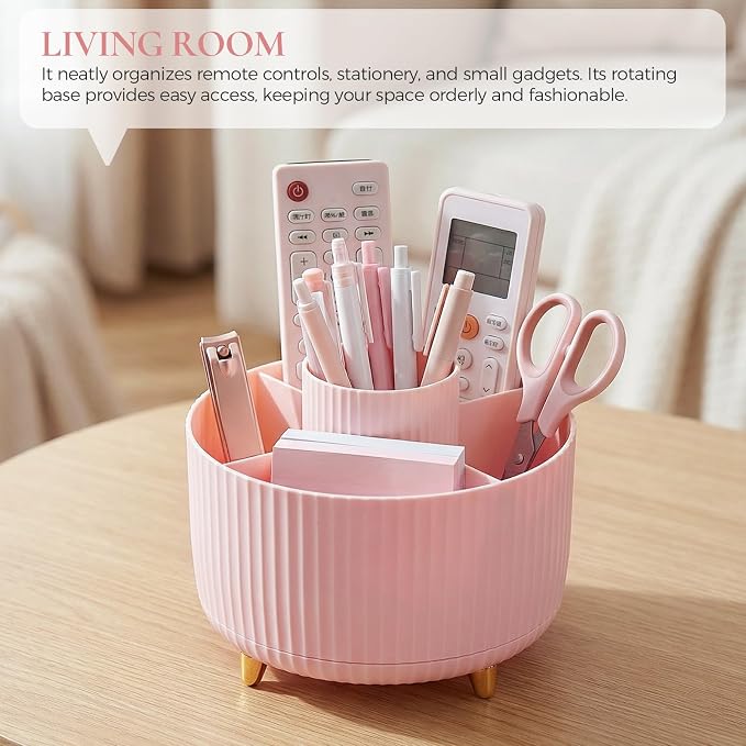 KONVINIT Pencil Pen Holder for Desk, 5 Slots 360 - Image 8
