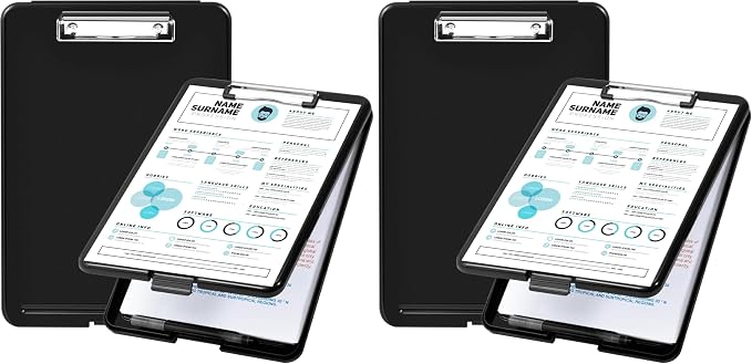 Amazon Basics Sturdy Plastic Storage Clipboard by AmazonBasics
