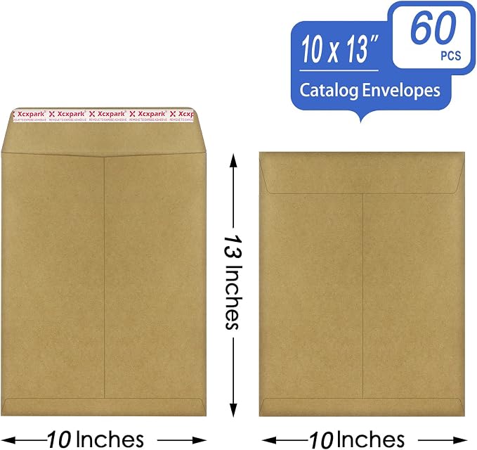 Xxcxpark 60 PCS 10x13 inches Security Catalog Envelopes Printable Self Seal - Image 2