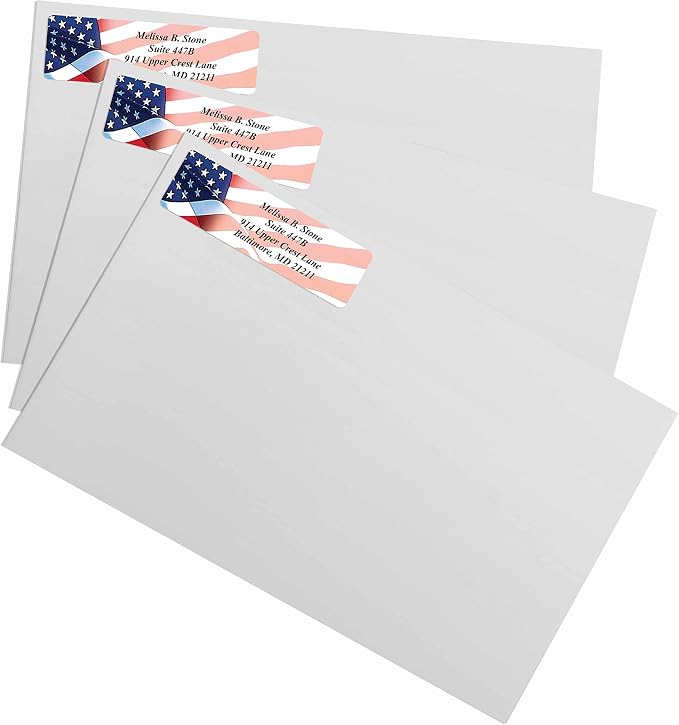 Proudly American Flag Personalized Return Address Labels - Image 3
