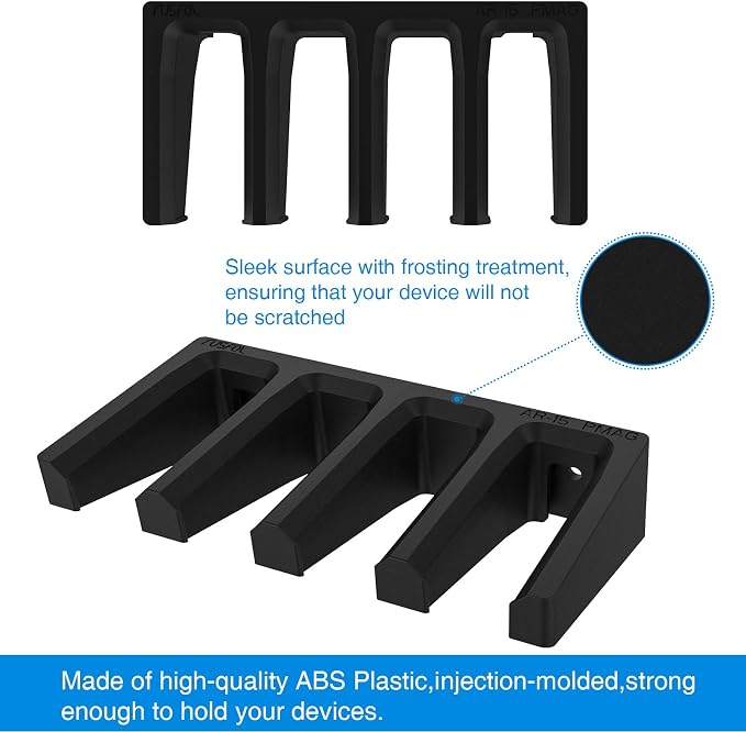 Solid ABS 6X Standard PMAG Wall Mount, Mag Holder, Home Magazine Storage Rack - Image 2