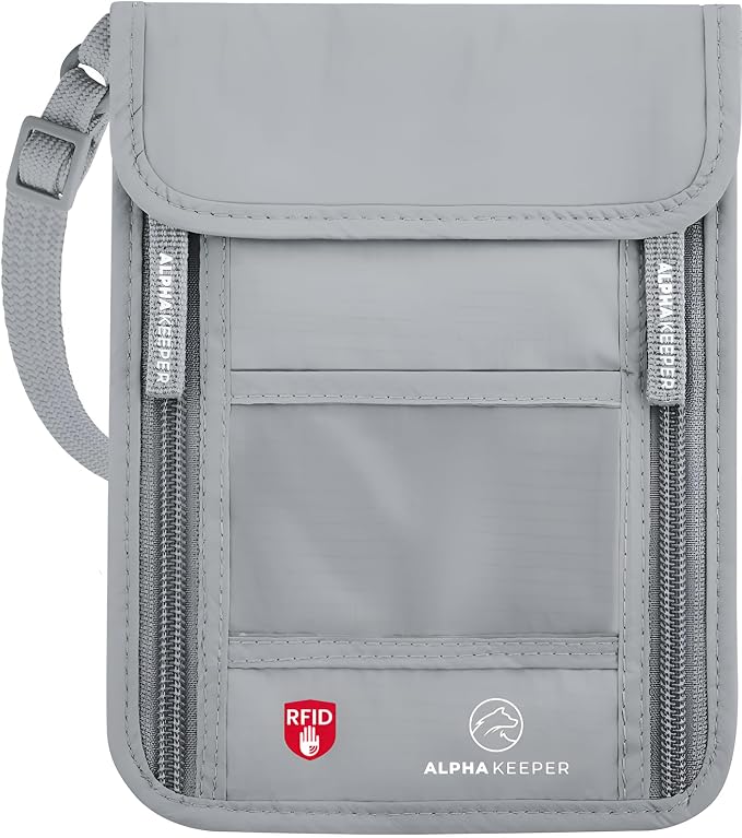 Neck Wallet, Travel Pouch For Passport Holder And Documents, Travel Neck Wallet by Alpha+Keeper