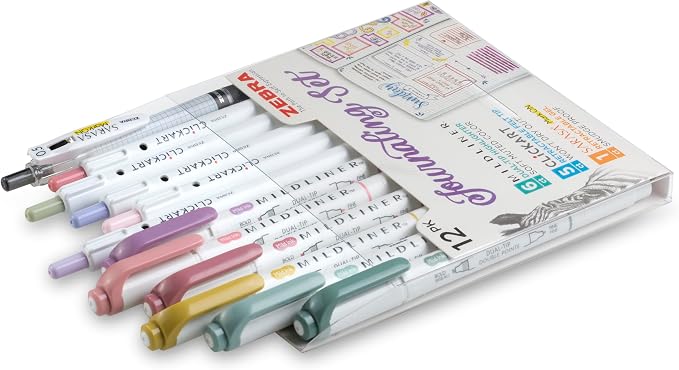 Zebra Pen - Premium 12-Pack Journaling Set - No Bleed MILDLINER Highlighters - Image 5