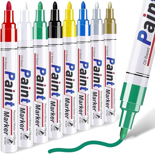 DAPAWIN Paint Pens Paint Markers, 8 Colors Medium Tip Permanent Markers by dapawin