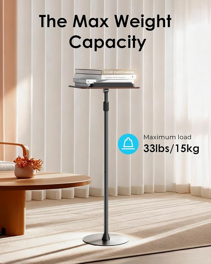 Viozon Floor Book Stand, Height Adjustable Reading Stand, 180° Tilt Desktop - Image 5