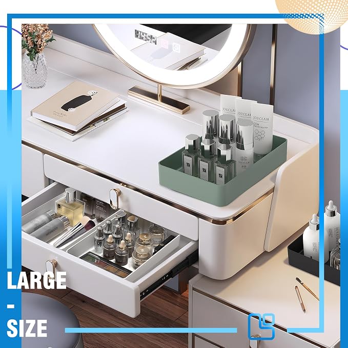 CHANCETSUI 11-Piece Stackable Drawer Organizer Set, Stationery, Utensils in - Image 6