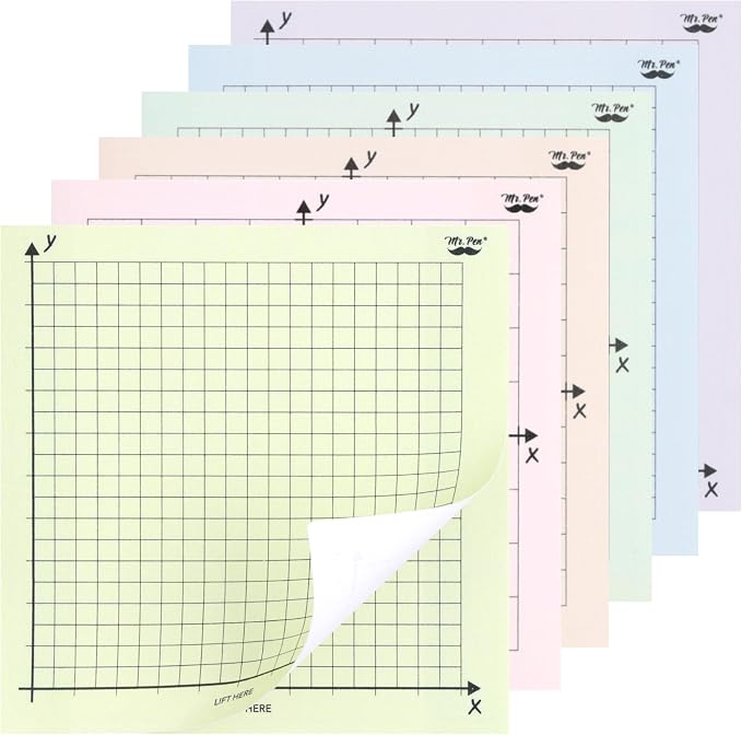 Mr. Pen- Graph Paper Sticky Notes, 6 Pads, 3x3 Inch, Pastel Colors | Graph - Image 7