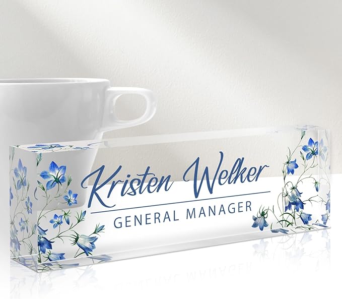 Custom Name Plate for Desk by Gowelly
