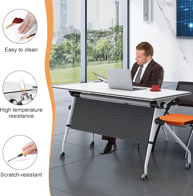Conference Table, 55.1''Folding Conference Room Table - Image 5