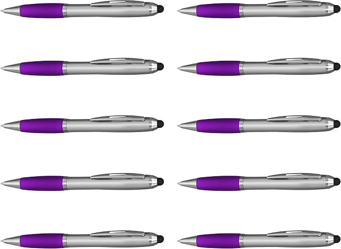 DISCOUNT PROMOS Stylus Ballpoint Pens Set of 10, Bulk Pack by DISCOUNTPROMOS
