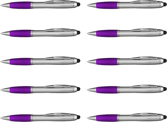 DISCOUNT PROMOS Stylus Ballpoint Pens Set of 10, Bulk Pack by DISCOUNTPROMOS