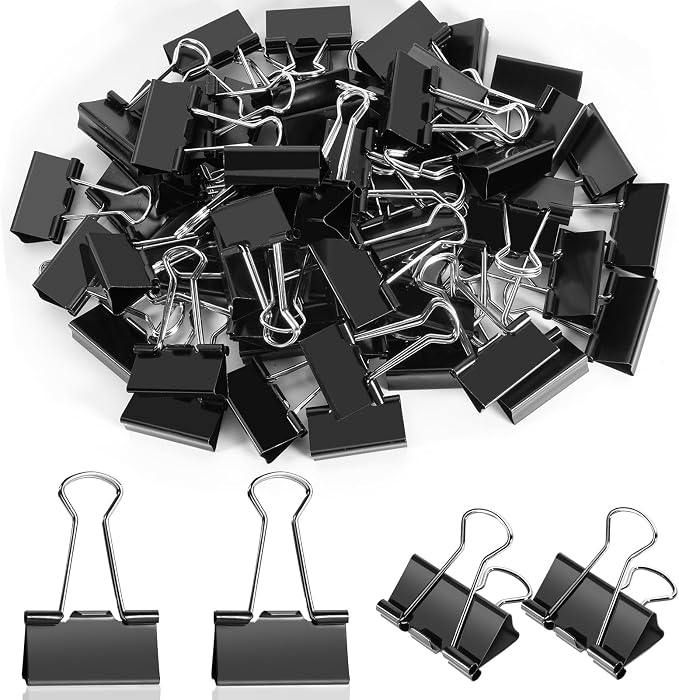 60PCS Medium Binder Clips, 1-1/4 Inch, Metal Paper Clamps - Image 8