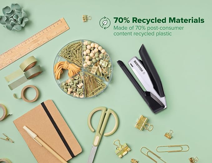 Bostitch Office InPower Desktop Eco-Friendly Stapler, One-Finger Technology - Image 4