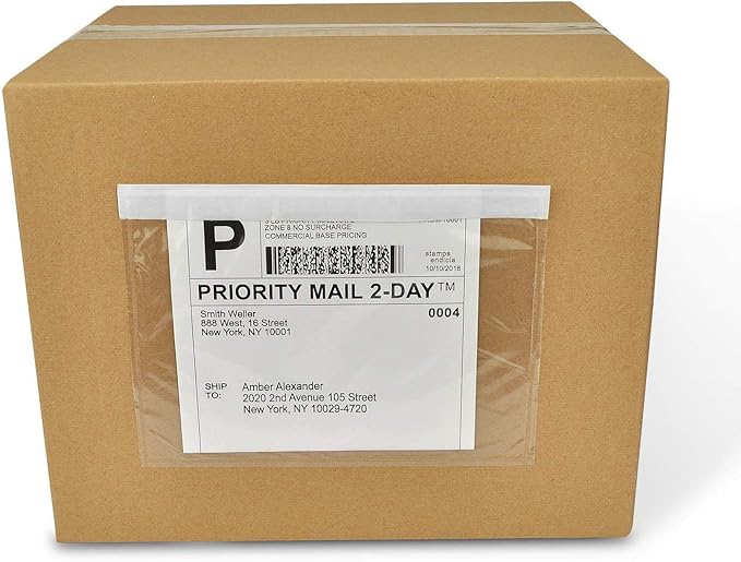 6" x 9" Clear Plastic Adhesive Packing List Mailing/Shipping Envelope Pouch - Image 3