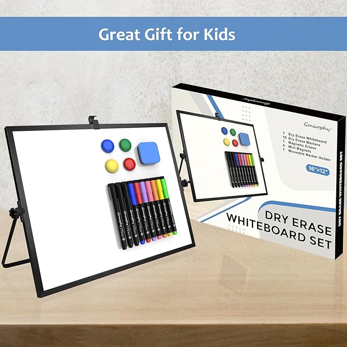 Dry Erase White Board, 16x12 Inches Double-Sided Desktop Whiteboard - Image 5