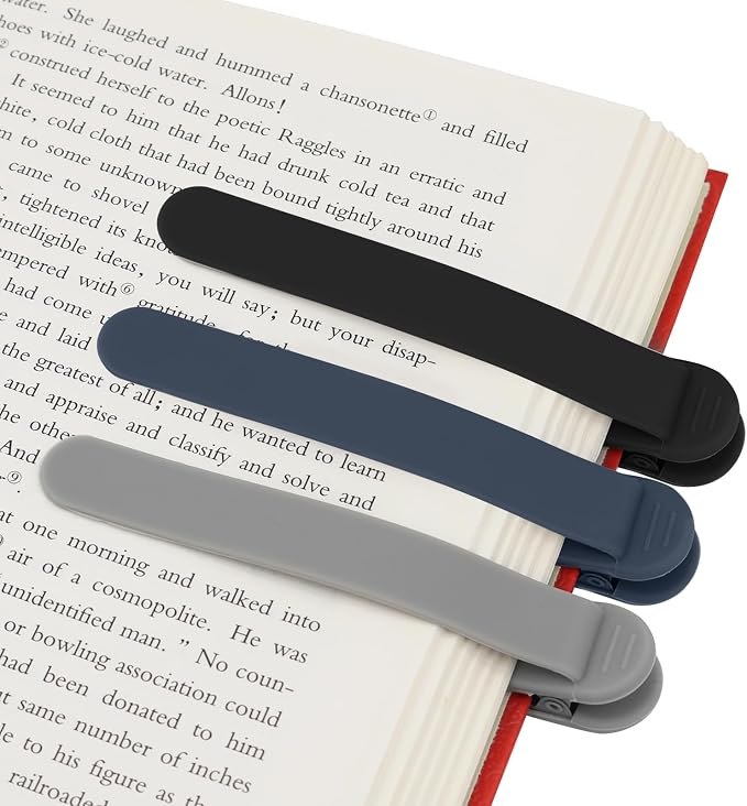 SMUK 3pcs Automatic Bookmark, Cute Silicone Bookmarks by SMUK
