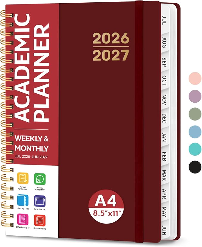 Planner 2026-2027 for Women & Men, Academic Monthly and Weekly Calendar Planner by Taja