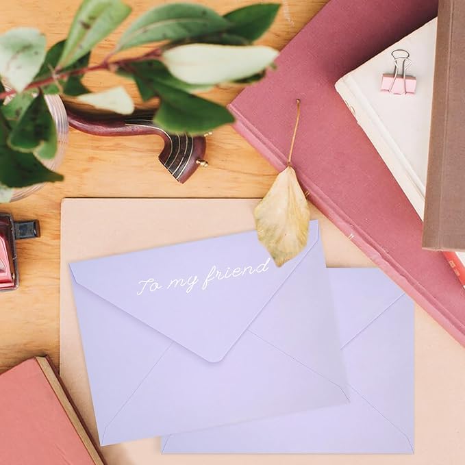200 Pack A7 Envelopes, Light Purple Greeting Card Envelopes Self Seal, 5.24 x - Image 2