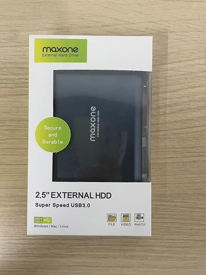 Maxone 250GB Ultra Slim Portable External Hard Drive HDD USB 3.0 Compatible with PC, Laptop, Rose Pink-DeskLoop Office