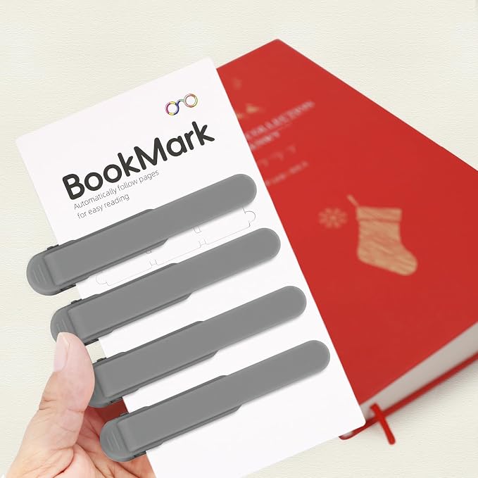 SMUK 4pcs Funny Book Marks for Reading Women, Silicone Automatic Bookmarks for - Image 5
