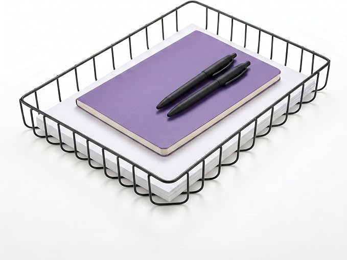 Elegant Gold Wire Desk Tray Organizer by Home