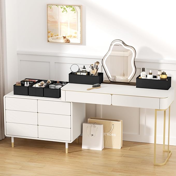 DIMJ Drawer Organizer Clothes Storage - 24 Pack Baby Dresser Organizer for Nursery, Small Fabric Closet Drawer Organizer Bins for Underwears Socks, Foldable Storage Dividers Organization for Bedroom-DeskLoop Office