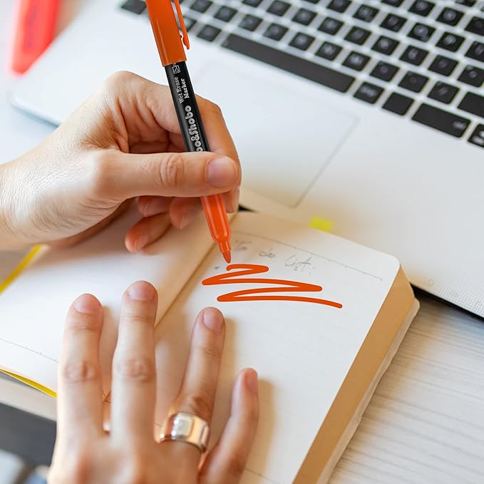 Dabo&Shobo Wet Erase Markers, 36-Count Smudge-Free, 12 Colors Fine Tip, Erases with Water! Low Odor Markers for Office, School & Home-DeskLoop Office