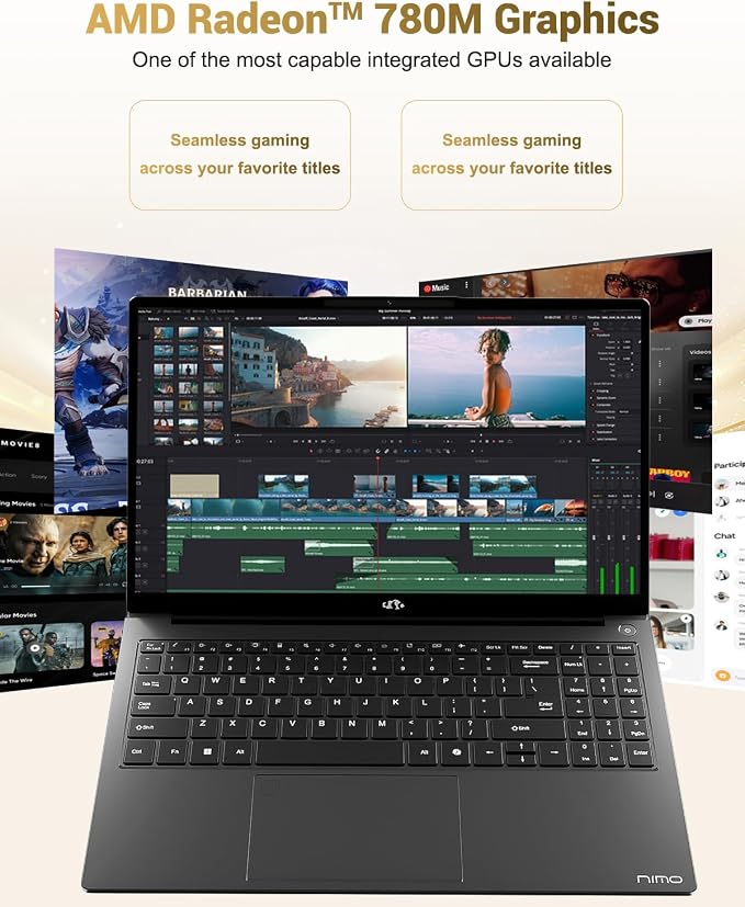 NIMO 15.6" IPS FHD-Gaming-Laptop, AMD Ryzen 7 8745HS 32GB DDR5 RAM 2TB SSD - Image 3