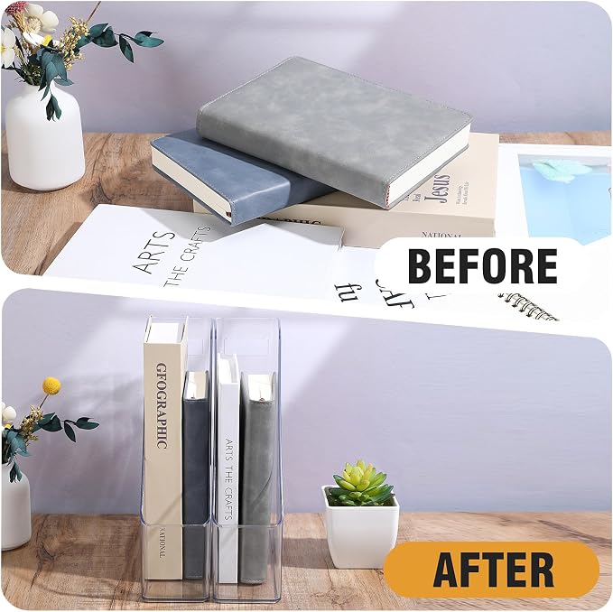 MAQUITA Magazine Holder, 2 Pack Acrylic Magazine File Holder, A4 Vertical File - Image 4