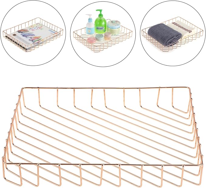 BTSKY Multipurpose A4 File Tray Wire Desk Tray Organizer Elegant Letter Size - Image 3