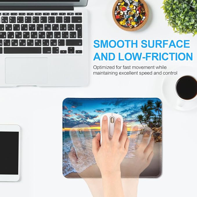 3 Pack Small Mouse pad Beach Square Mouse Mat - Image 6