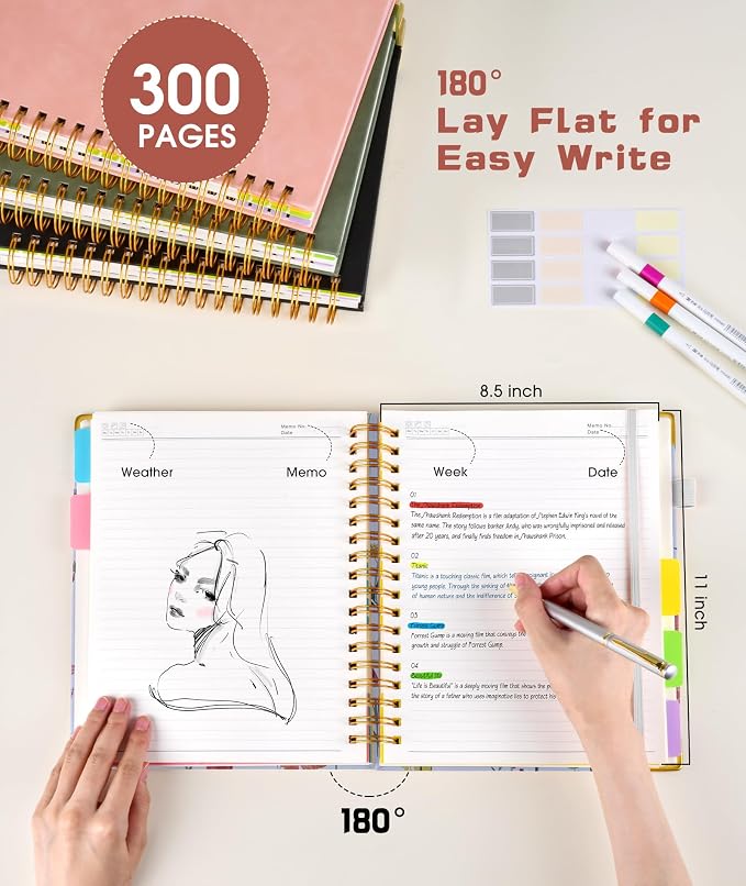 Hardcover Spiral Notebook 8.5"x11" Journal - Image 2