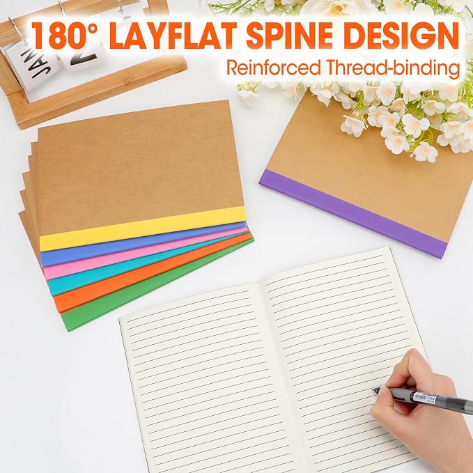 32 Pack Composition Notebooks Bulk, A5 Kraft Cover Lined Journaling Notebooks - Image 5