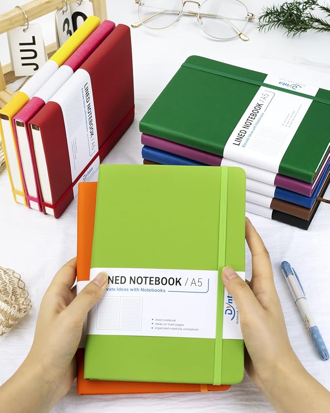 Dynta Hardcover Journal Notebooks, 10 Packs A5 Lined Journals Bulk - Image 7
