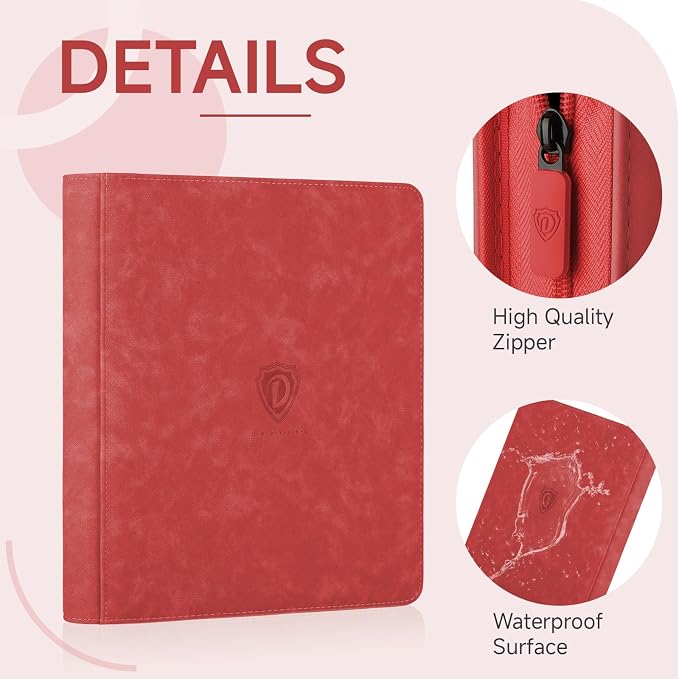 Trading Card Binder with Zip, 12 Pockets Card Binder, 720 Double Sided Pocket - Image 2