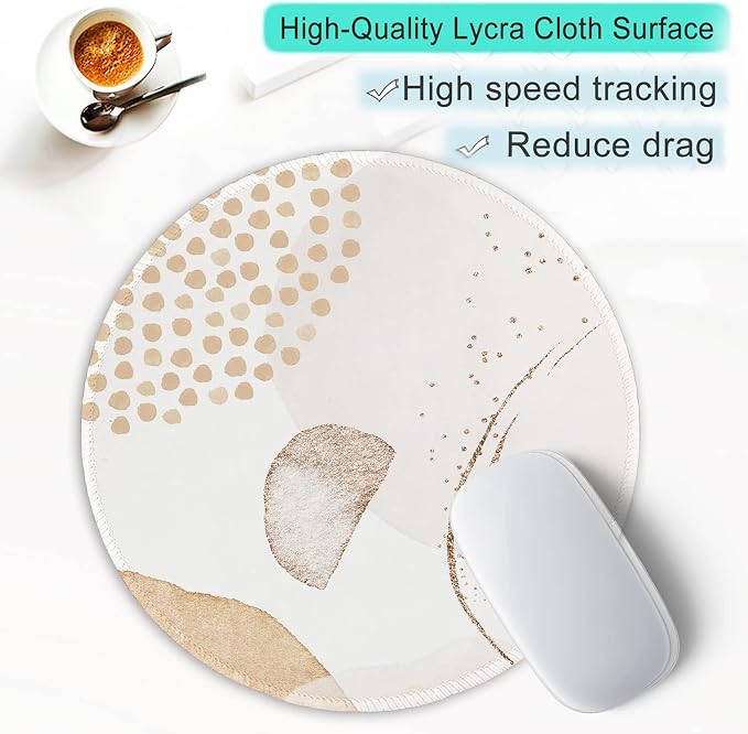 ITNRSIIET Round Mouse Pad with Stitched Edge Premium-Textured Waterproof - Image 6