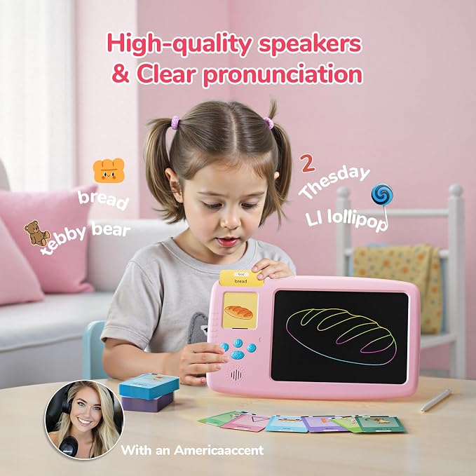 Talking Flash Cards for Toddlers: 2-in-1 LCD Writing Tablet - Image 5