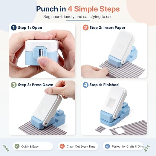 CYFUN DESIGN 2 Pcs Stamp Punch, 1x0.8 inch Postage Stamps Punch, Stamp Cutter - Image 3