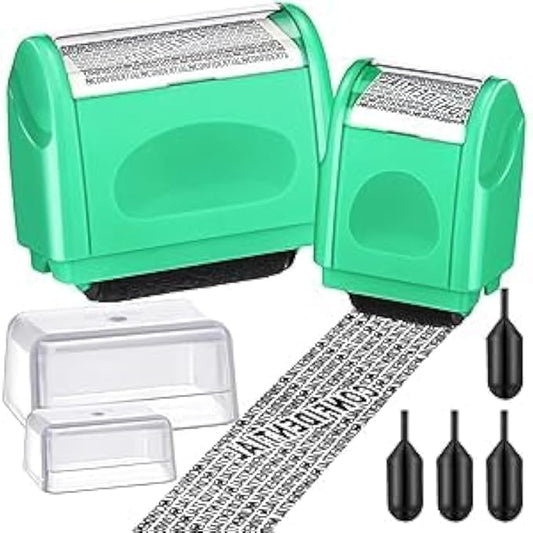 Nezyo 2 Pack Identity Protection Roller Stamp Identity Theft, Confidential by Nezyo