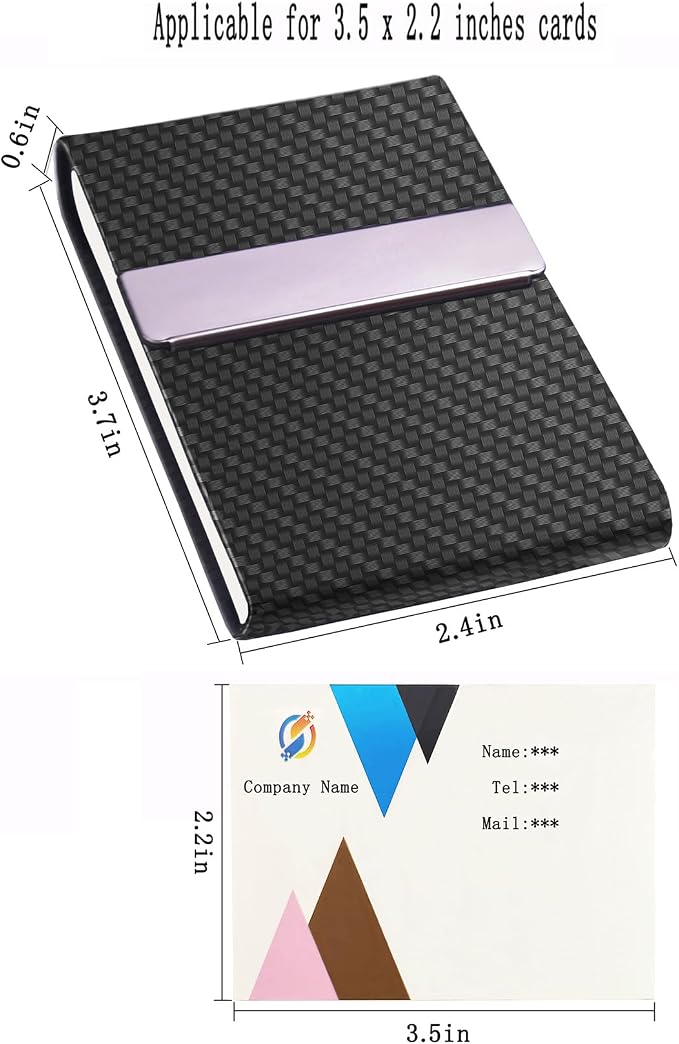 Business Card Holder with Ultra Slim Design, Business Card Case with Premium PU - Image 5