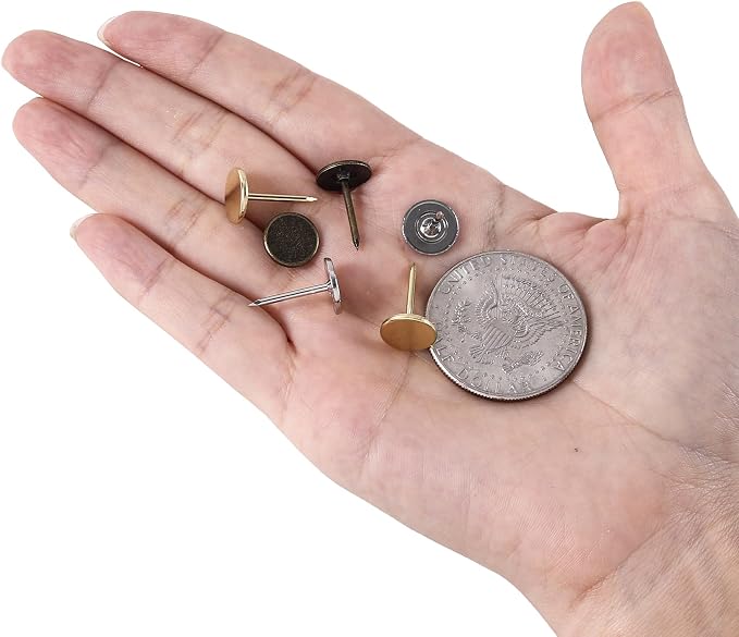99pcs Metal Thumb Tacks, Heavy Duty Flat Head Push Pins, Upholstery Tacks - Image 7