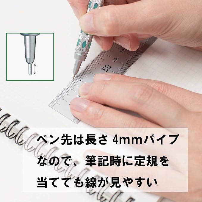 Pentel Graph Gear 1000 Mechanical Drafting Pencil 0.4mm Green - Image 5