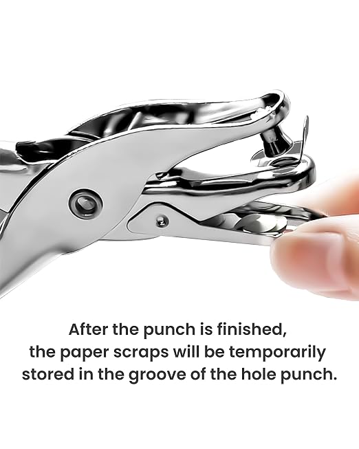 2 Pcs Hole Punch, 1/4 Inch and 1/8 Inch Single Hole Punch, MoHern Hole Puncher - Image 4