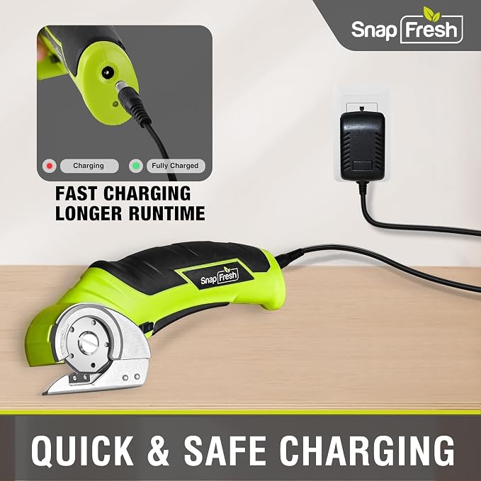 SnapFresh Cordless Electric Scissors, 4V Electric Mini Box Cutter, Carpet & - Image 8